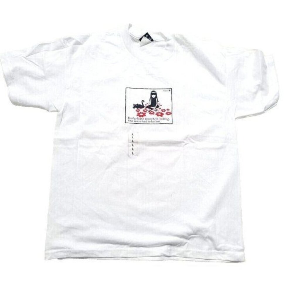 Vintage Emily the Strange Tshirt, Emily Searched to be Lost, White, XS